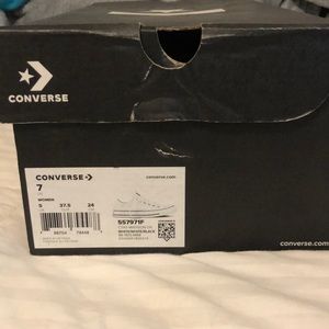 Converse size 7 white shoes